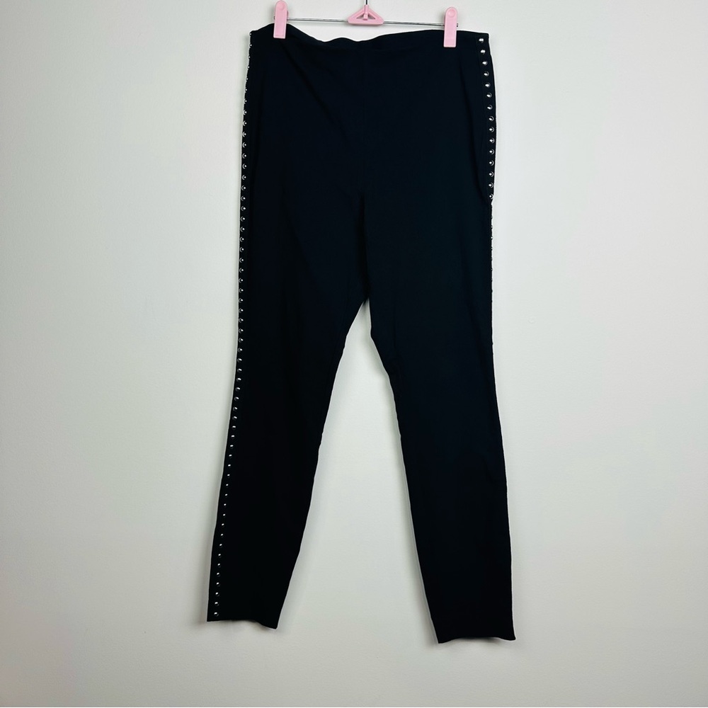 INC International Concepts Dark Black Blend Trousers Size 10